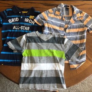 3 piece lot boys summer shirts 6/7